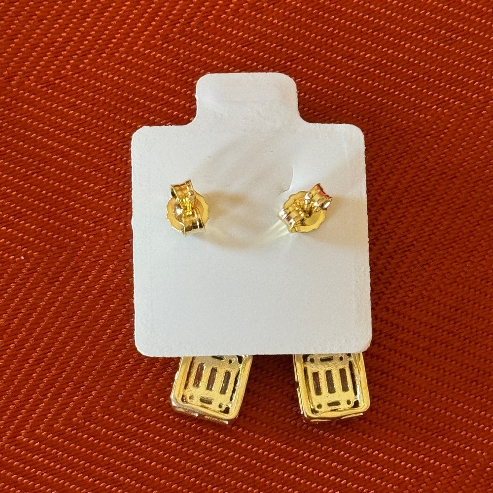 Gold Plated Solid Sterling Silver Drop Earrings - image 4